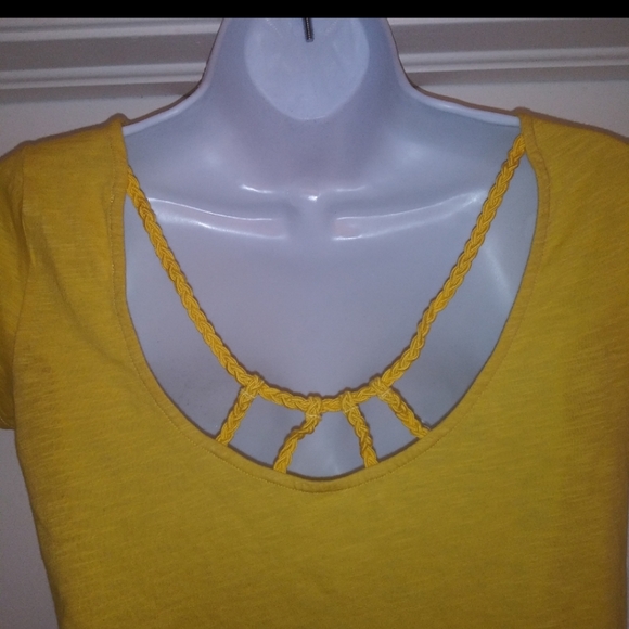 Sezane Yellow Strappy Back T Shirt Top - Picture 6 of 7